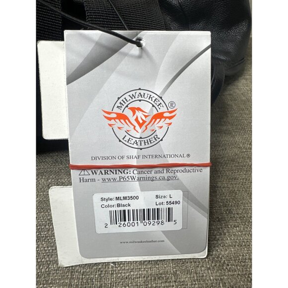 Milwaukee Leather MLM3500 Mens L Black Rider Biker Leather Vest Motorcycle - Picture 9 of 9